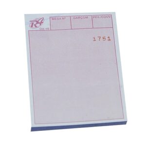 COMANDA 430 NUMERADA C/ DISCRIMINAÇÃO 10 BLOCOS