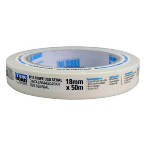 FITA CREPE 18 MM x 50M TEK BOND – USO GERAL