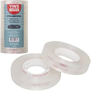 FITA ADESIVA TRANSPARENTE 12MM X 65M YIN’S PAPER