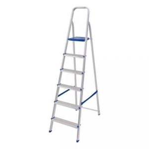 ESCADA ALUMÍNIO MOR 6 DEGRAUS/1,30CM DE ALTURA