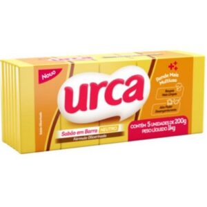 SABÃO EM BARRAS URCA GLICERINADO NEUTRO  COM 5 UNIDADES