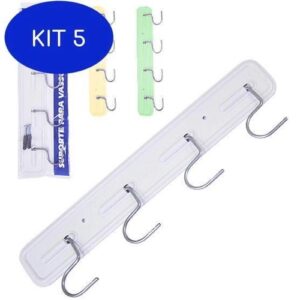 SUPORTE PARA VASSOURAS COM 4 GANCHOS